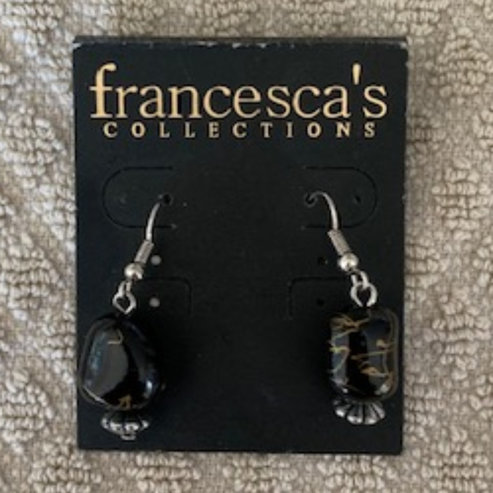 Black and Gold Earrings